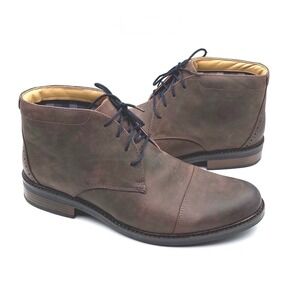 New Bostonian Commonwealth Maxton Captoe Brown Leather Chukka Boots Mens 12 M